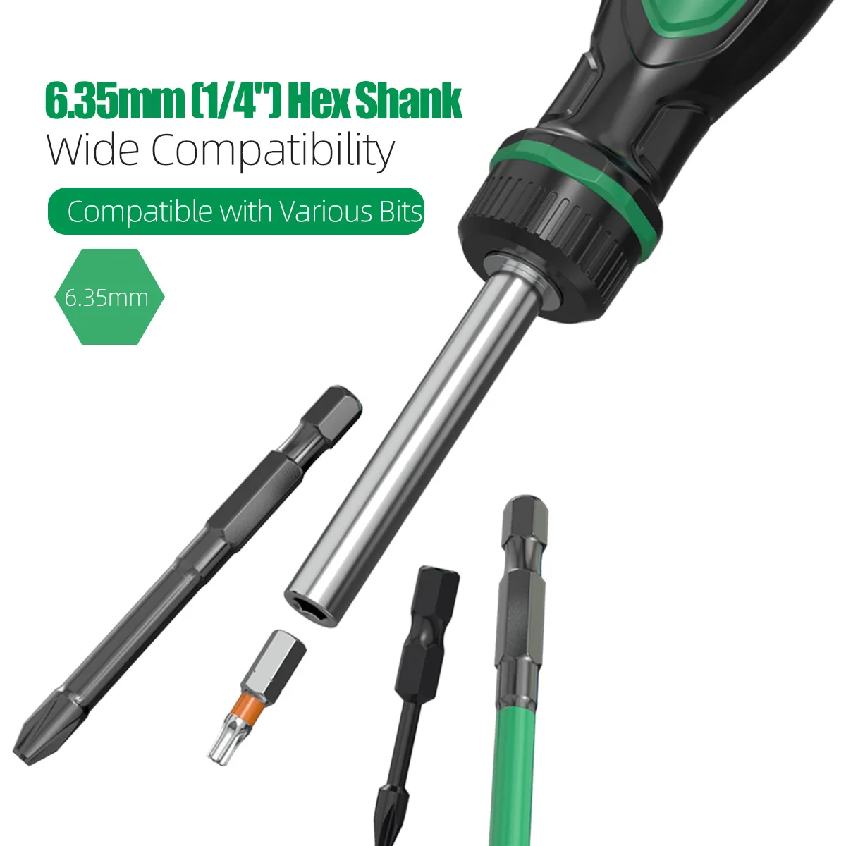 LAOA Set di cacciaviti a cricchetto 12 in 1 Punte magnetiche Utensili manuali professionali per riparazioni domestiche e progetti fai-da-te