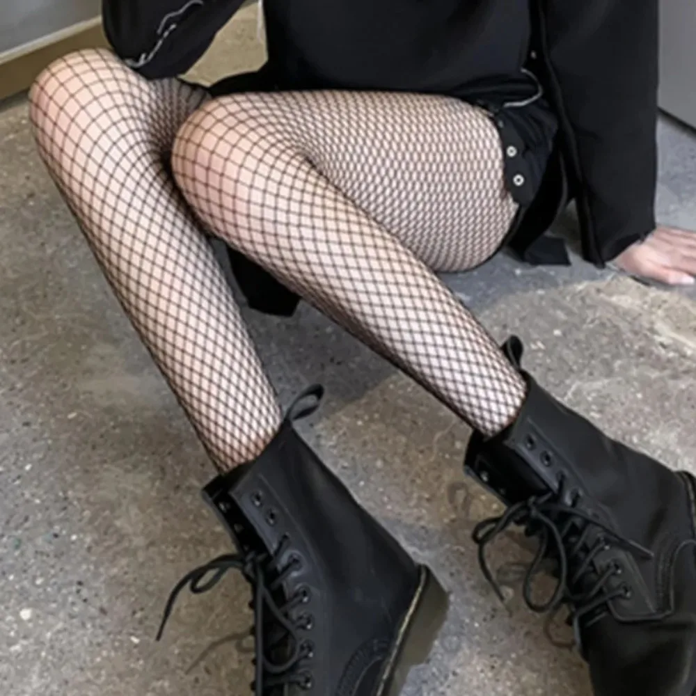 Novas meias arrastão sexy meias femininas fishnet malha longa meias de náilon corpo meias de rede de peixe meia-calça de cintura alta meias
