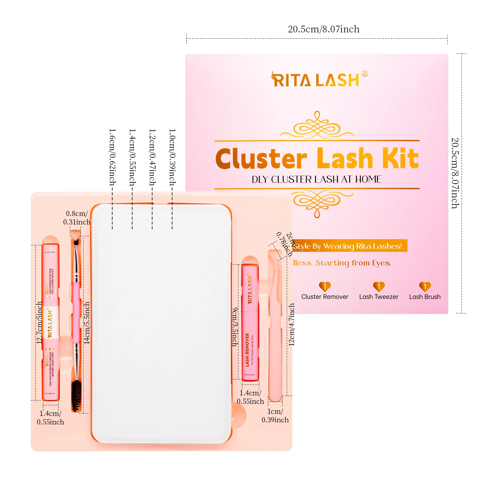 まつげエクステ用Riscar-640パーツ,接着剤とシール付きまつげエクステのセット,ピンセットとブラシ,DIY