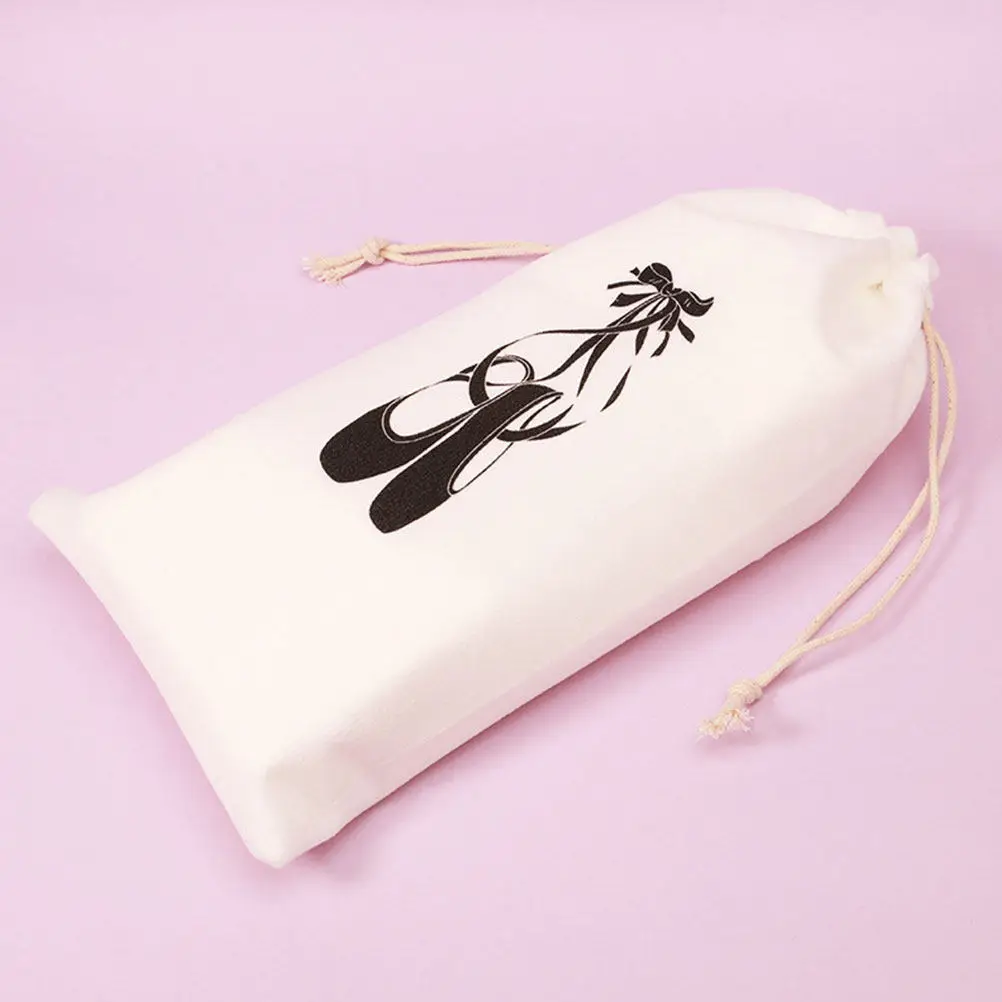 

4Pcs Wear-Resistant Ballet Dance Shoe Bags Drawstring Storage Bag Organizer for Ballet Shoes Accessories Shoe Bags