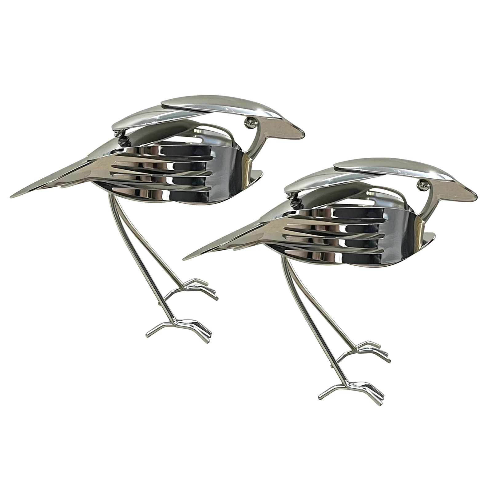 Handcrafted Bird Statue Multipurpose Decorative Steel Craft Bird Stainless Steel Small Yard Art Figurine Ornament for Home Decor