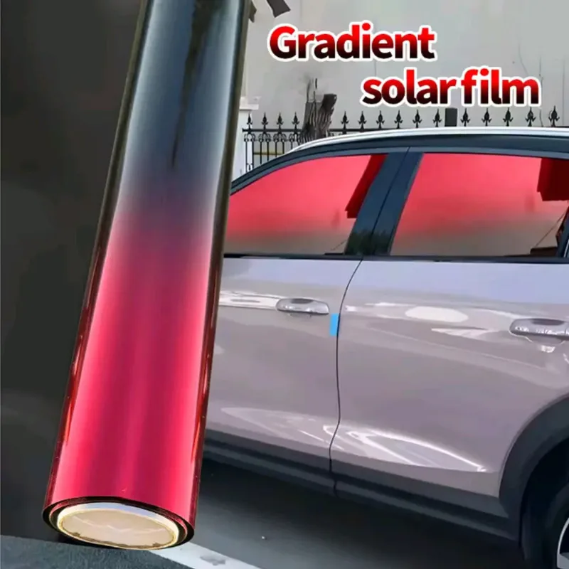 

Car Gradient Film Car Windshield UV Protected Heat Insulation Color Change Film Sunshade Window Tint Film 50x300cm