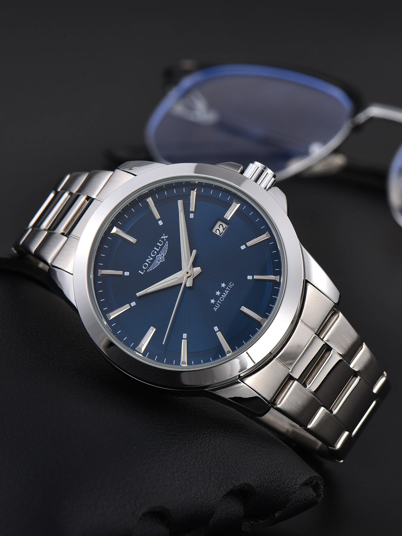 Men automatic watch business date mechanical watches waterproof stainless steel luminous minimalist gift for you