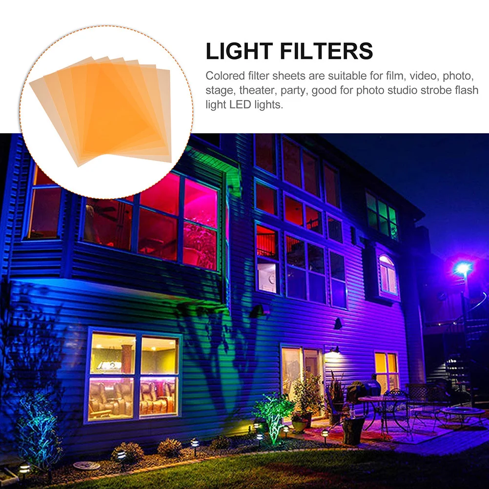 

Color Correction Gel Light Filter Diffuser Sheet For Photography Studio Lighting Light Gels Sheets Colored