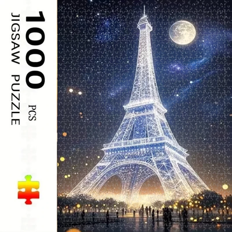 500 PCS Jigsaw Puzzle Eiffel Tower Scenery Perfect for DIY Creative Fun with Family,Gift ,teasing Toy