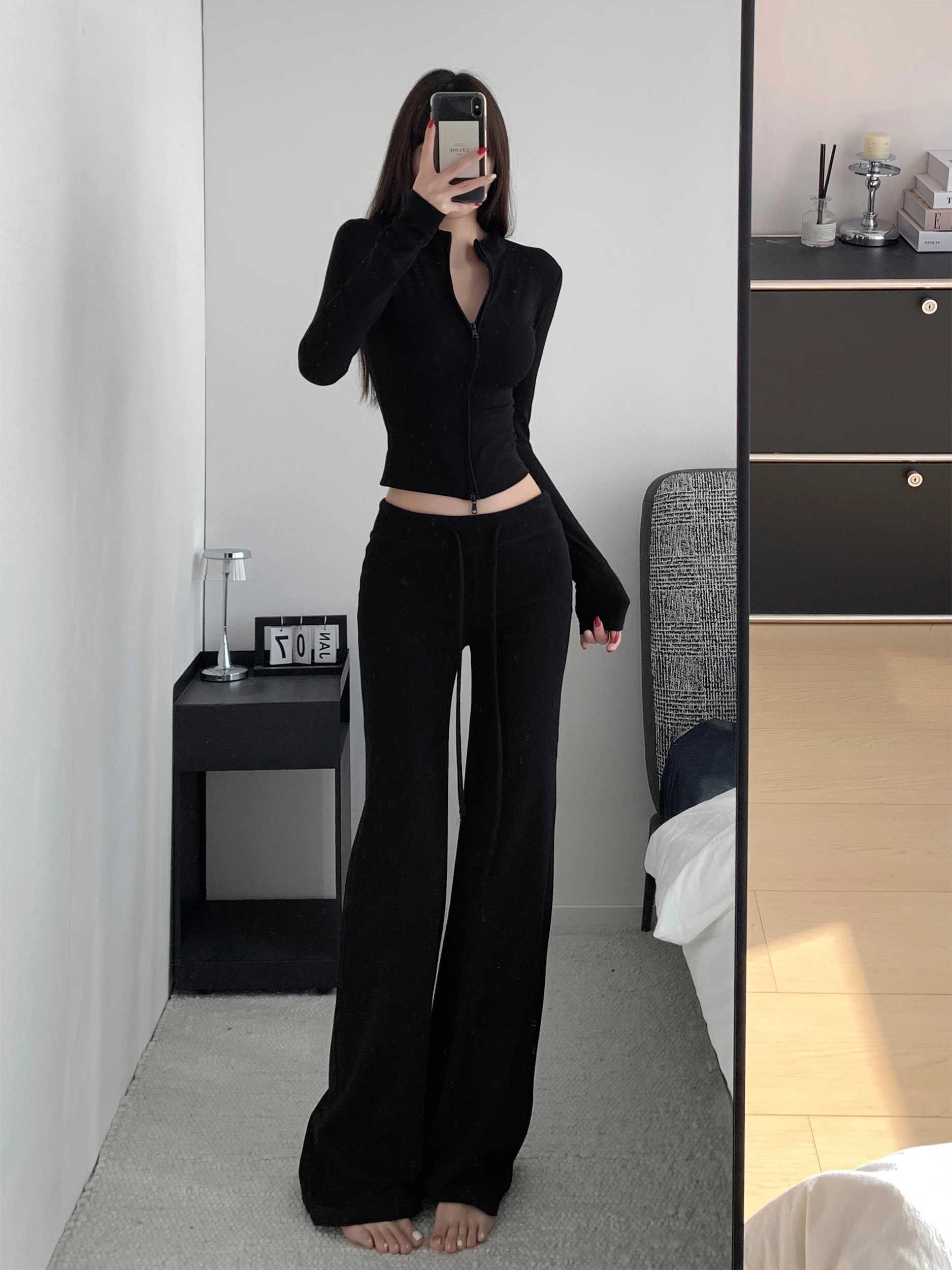 

Zhang Zi Comfortable Slimming Thin Casual Set Dstring Loose Pants ort Top Spring Faion Women's Online Exclusive