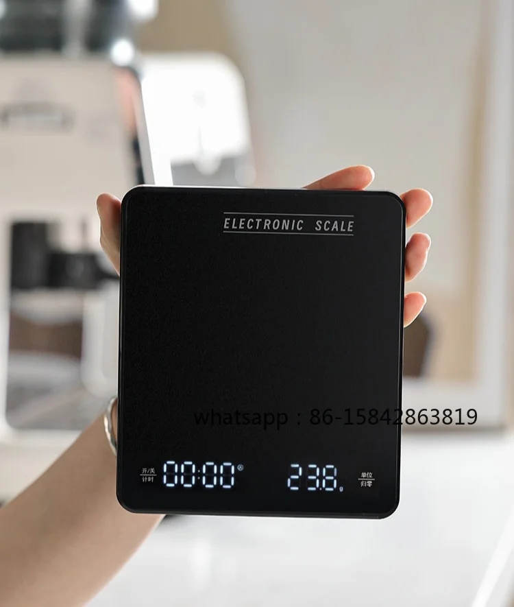 Professional Hand-brewed Coffee Electronic Scale, Automatic Timing, Coffee Bean Weighing Device, Charging Model