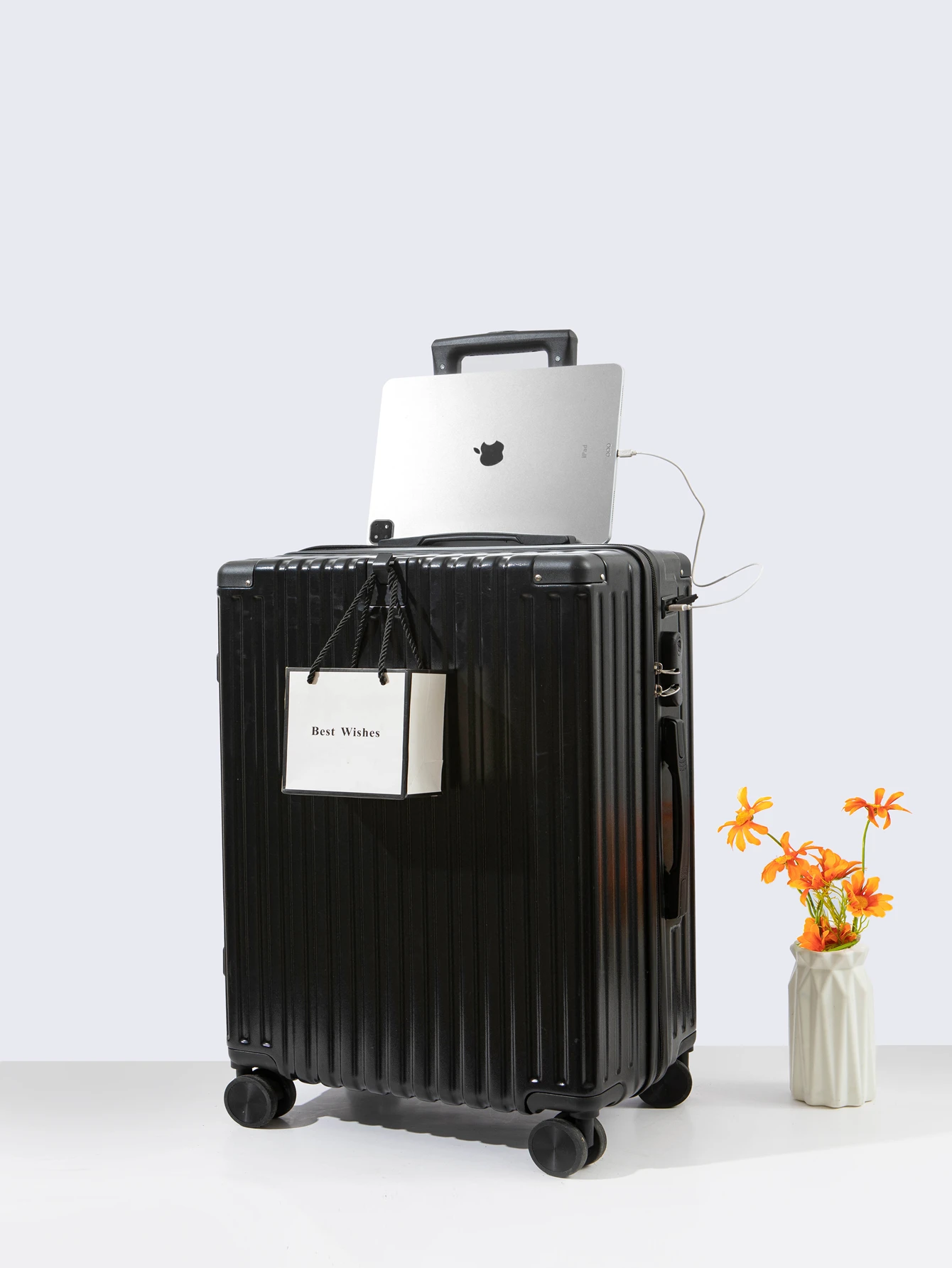 Valigia con coulisse in stile sportivo addensato con faccia brillante valigia solid wear scatola cipher con cerniera per uomo e donna