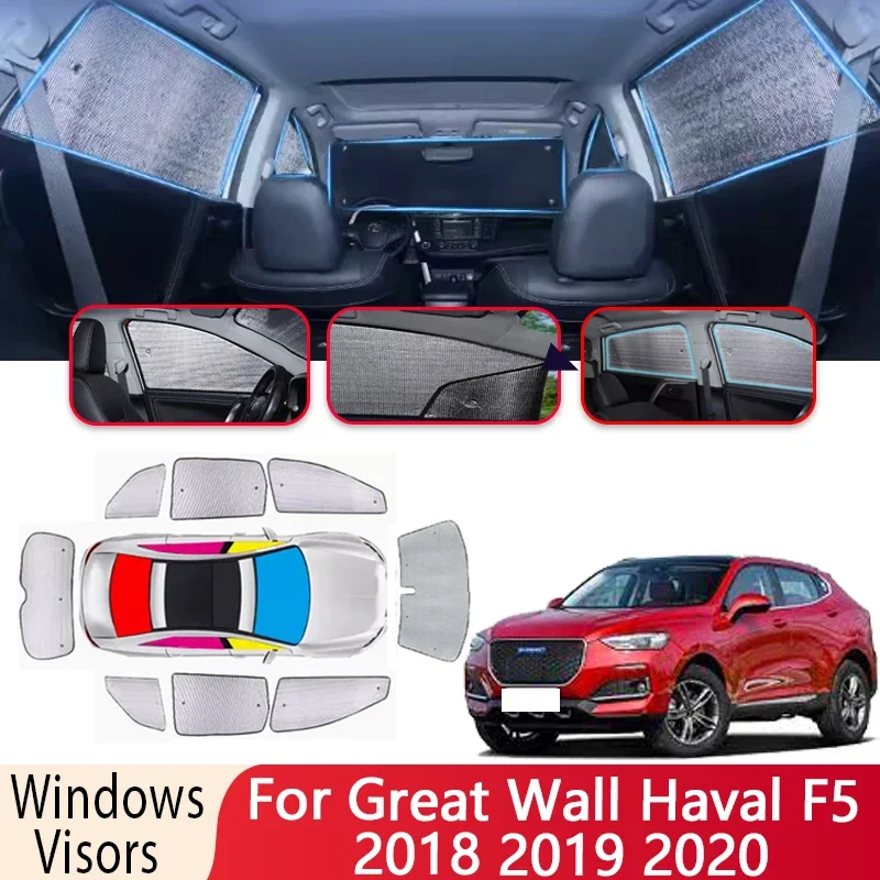 Sun Shade For Great Wall Haval F5 2018 2019 2020 MK1 Car Windshield Sunshade 8X Heat Insulation Auto Parts Sun Visor Accessories