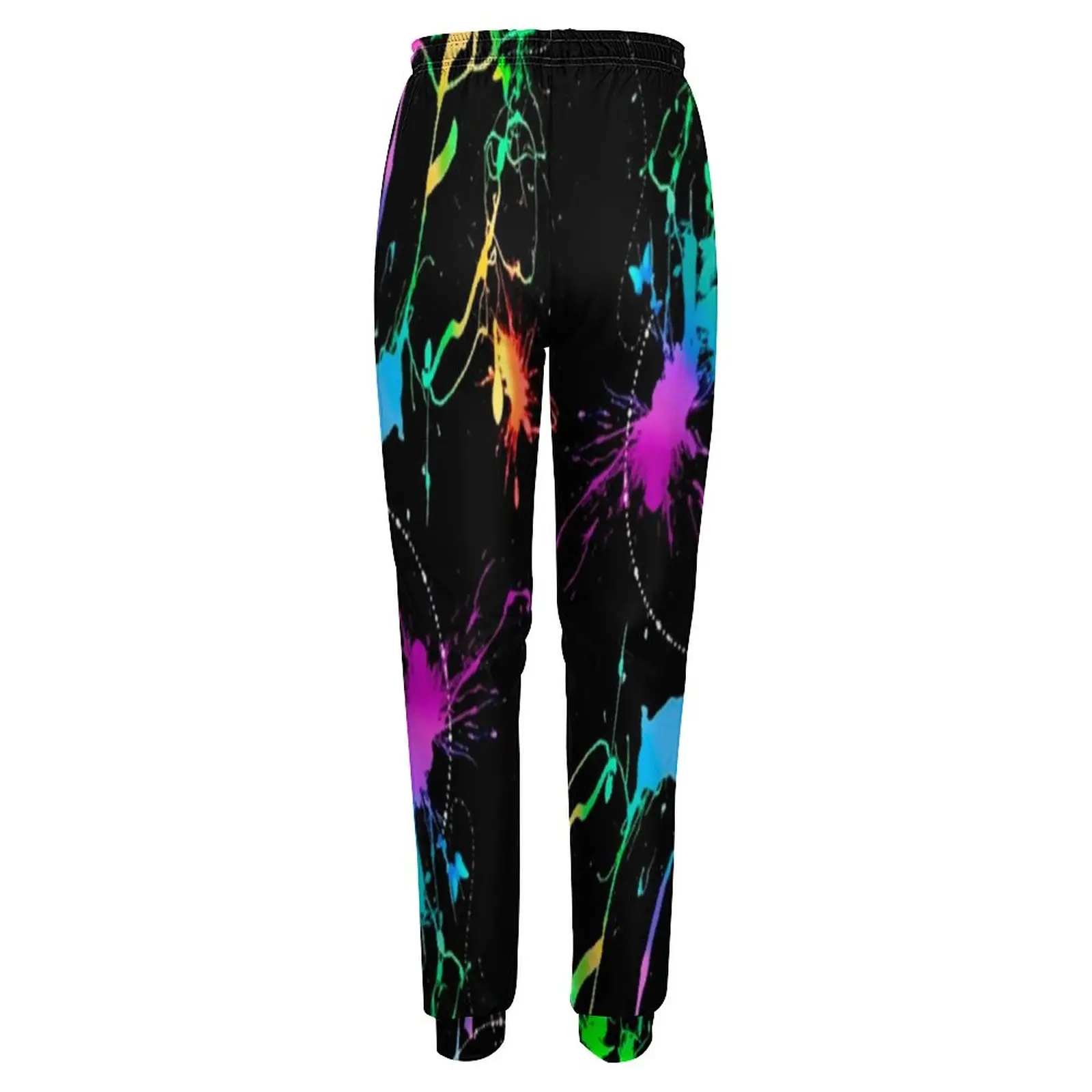 Pantaloni da jogging colorati con dolore al Neon Lady Splatter Pattern pantaloni sportivi moderni primavera pantaloni oversize estetici