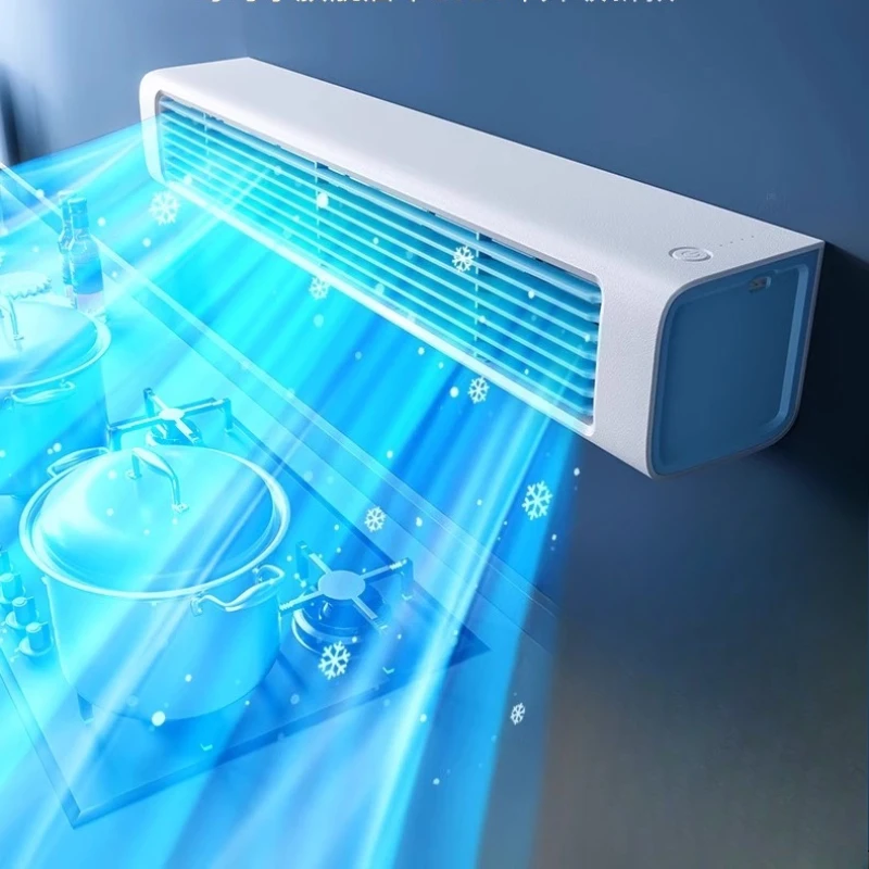 Küchenkühlung, Klimaanlage, Wandmontage, kleiner Ventilator, kabelloser Ladeventilator, hängende Zirkulation