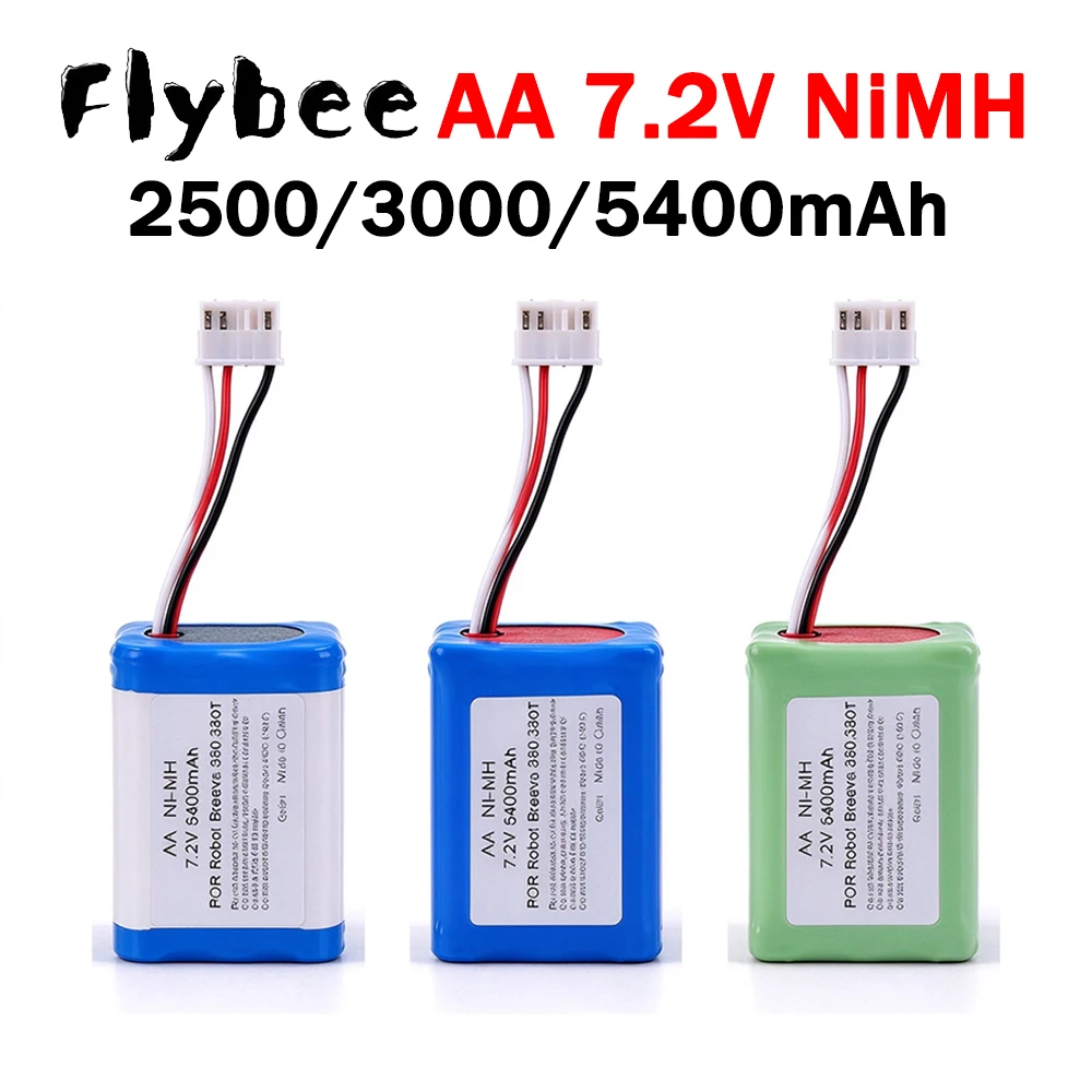 1/2Pcs NI-MH 7.2V 2500mah/3000mah/5400mah Battery for iRobot Braava 380T 380 390T and Mint 5200 5200B 5200C Vacuum Cleaner