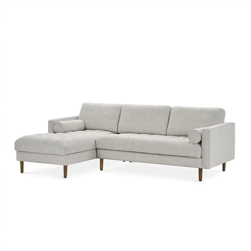 Small apartment double three-person straight row cotton and linen flannel sofa fabric sofa office sofa