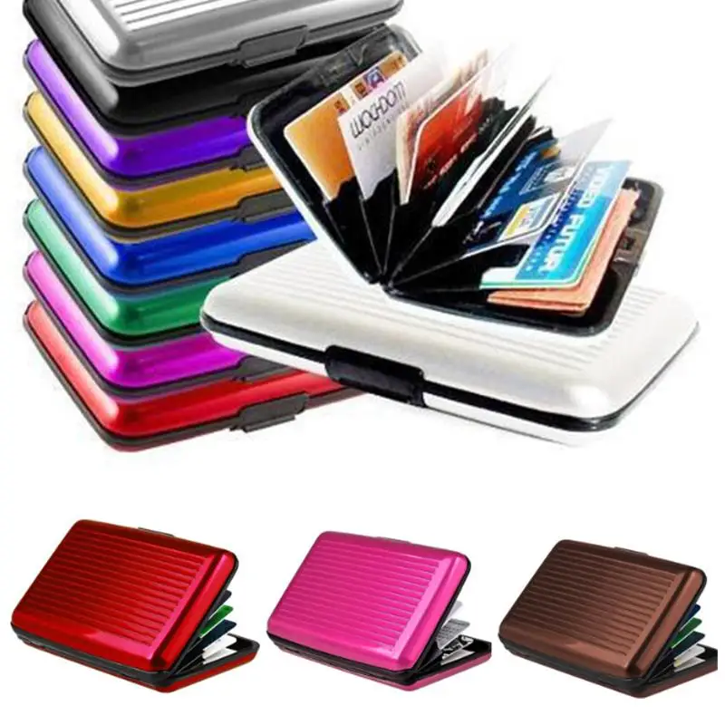 

Card Bag Wallet Aluminum Alloy Credit Card Bag Aluminum Shell Commercial Wallet Anti Magnetic Business Card Bags NEW