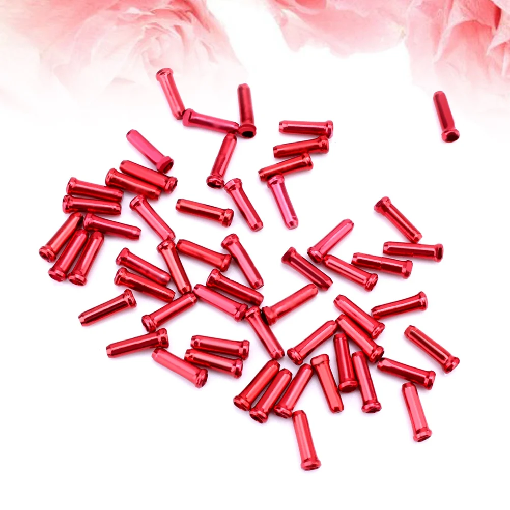 

50pcs Brake Cable End Caps Aluminum Durable Replacement For Bike Wire For Brake Derailleur Inner Cable Dustproof