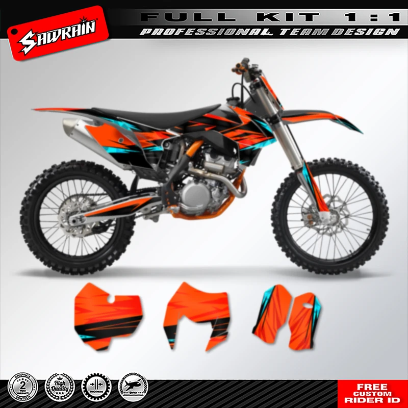 

Sawrain Full Set Graphics Backgrounds Decal Stickers Kits for KTM SX SXF 2013 2014 2015 EXC 2014 2015 2016