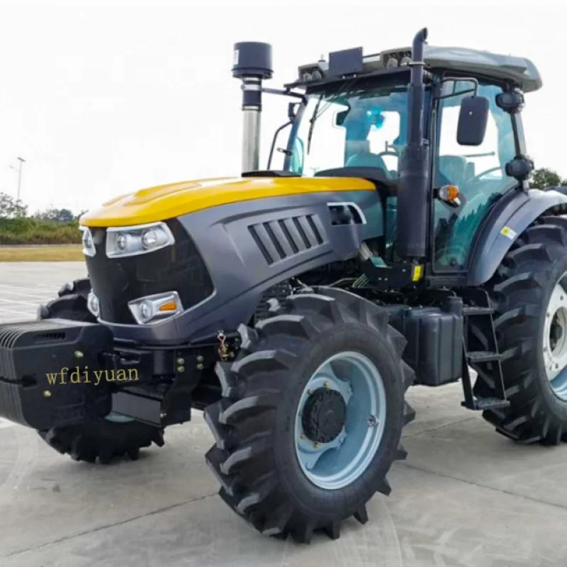 Durable: DIYUAN Updated Model 200hp Mini Tractors High Power Tractor 4wd with Additional Accessories like Loader and Backhoe