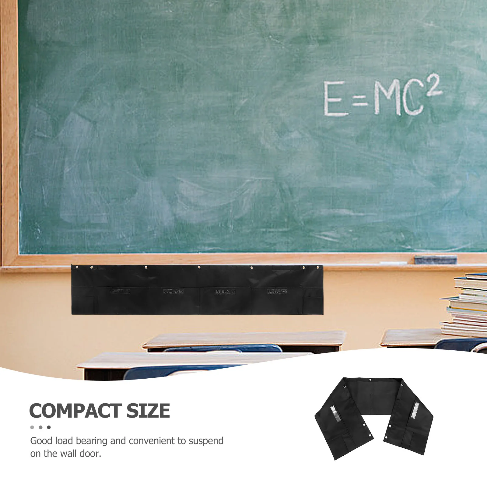 1pc Wall Mounted File Organizer 4-Pockets Hanging Storage Pouch For Office Classroom Heavy Duty Wall File Organizer For Papers