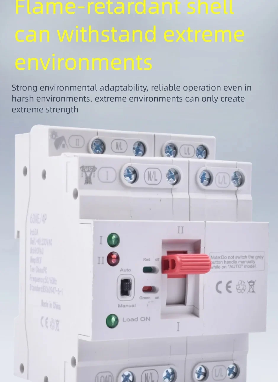Automatic Dual Power Transfer Switch Photovoltaic Energy Storage Battery to Municipal Power Conversion Switch for Stable Supply