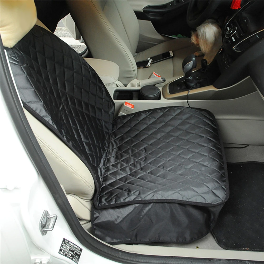 

Car Front Co- Pet Dog Seat Cover Oxford Cloth Waterproof Non-Slip Car Pet Pad Seat Protector For Car Truck SUV (Black)