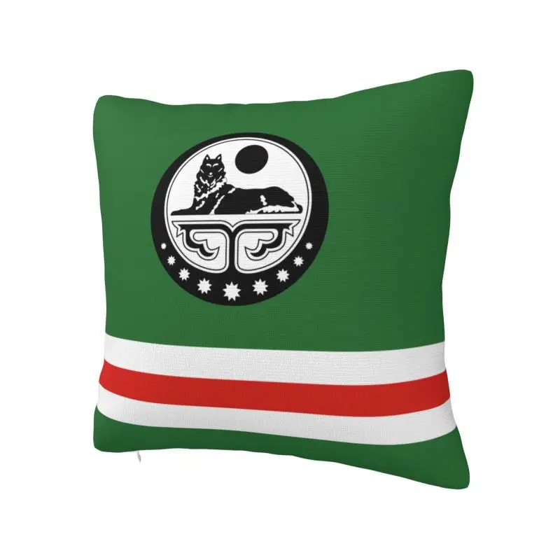 Fashion Chechen Flag Cushion Covers 40x40cm Velvet Chechnya Proud Pillow for Car Square Pillowcase Home Decor