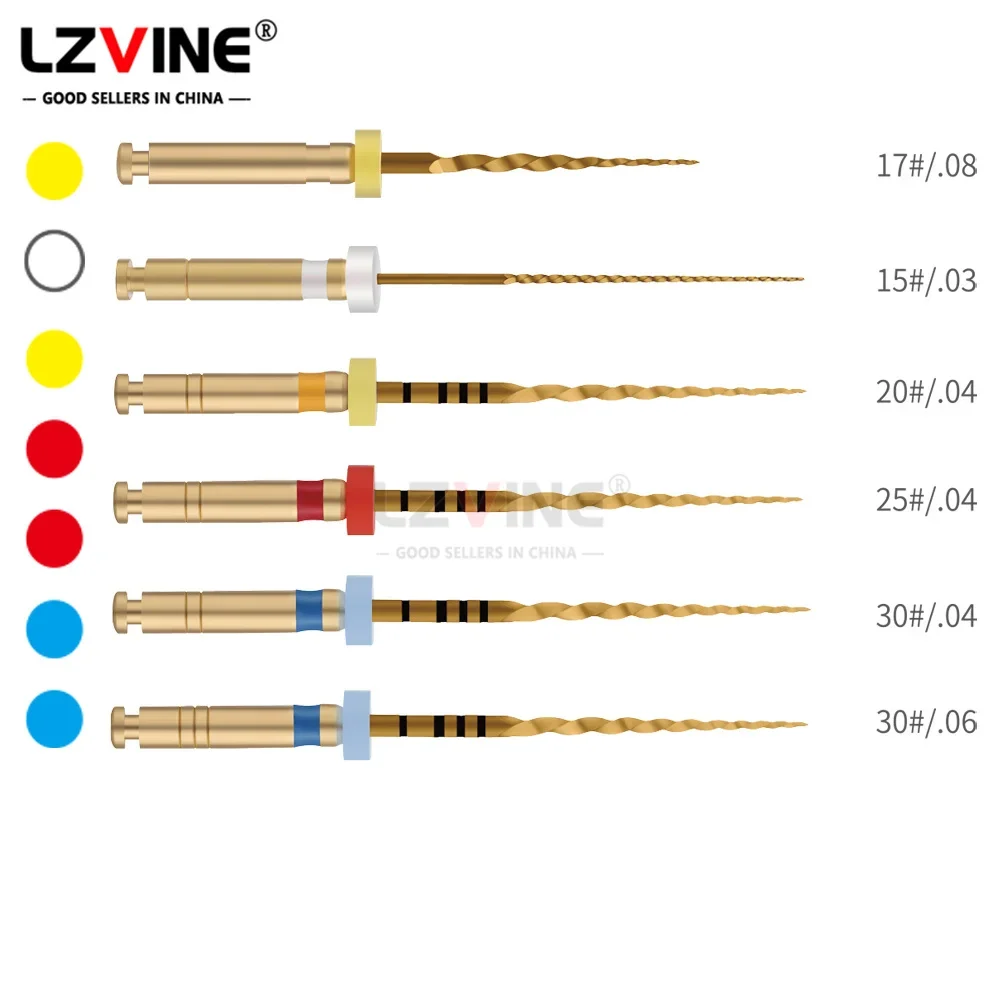 Endodoncia Material Odontológico Para Dentista Dental Niti Files Root Canal File Gold Endo Rotary Super Golden Endodontic Files