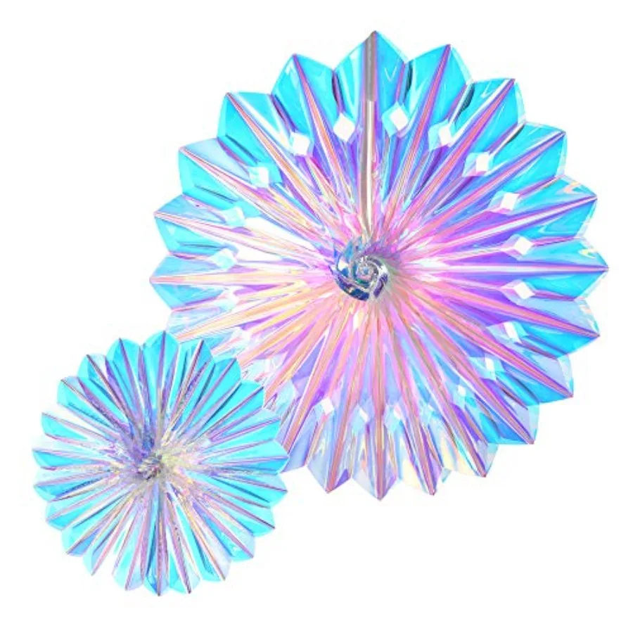 Hanging Decorations Foil Decorative Folding s Rainbow Shine Party Ornaments for Bridal Shower Wedding Birthday Frozen Theme Par