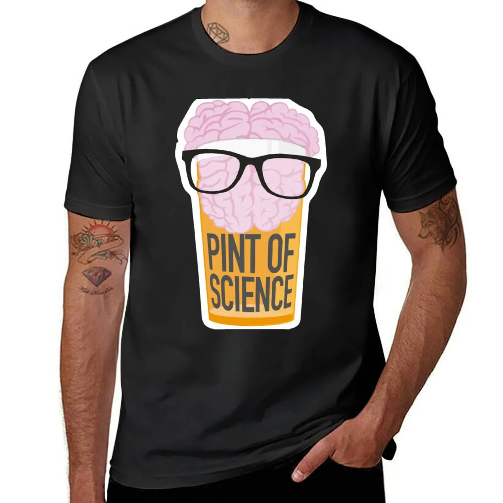 Pint of Science, Barney T-Shirt customizeds blanks Short sleeve tee men t shirt