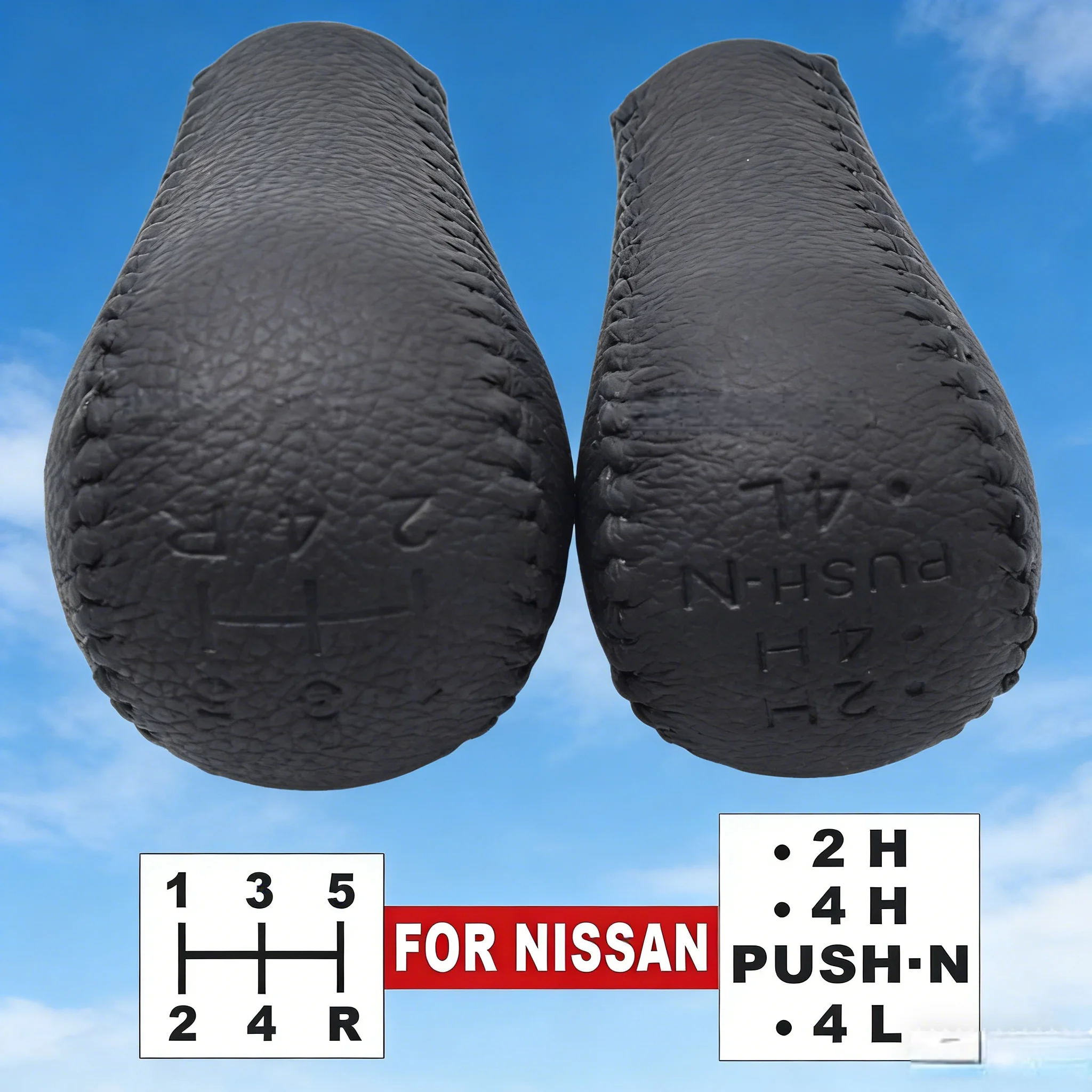 5 speed Leather Car Shift Gear Knob Lever Gaitor Boot Cover For NISSAN Navara D40 Frontier Double Cab 2005-2015