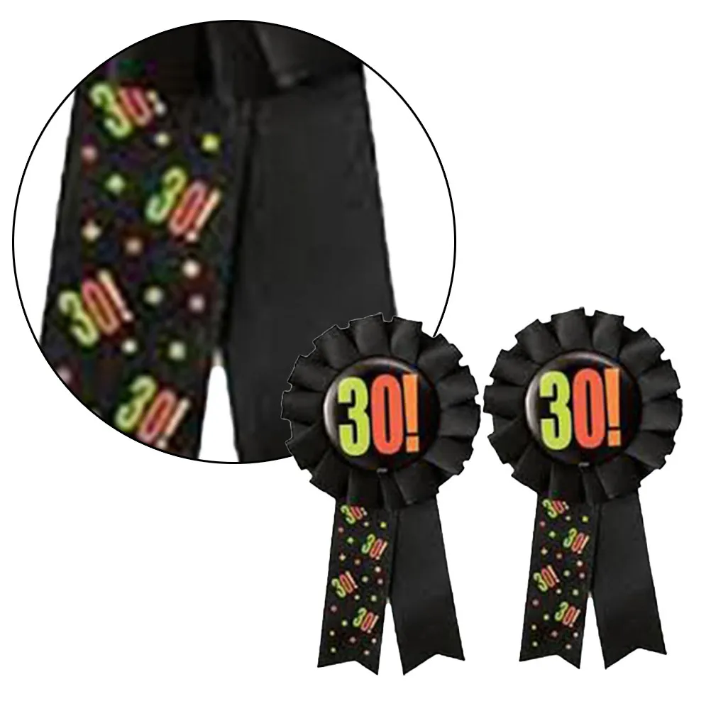 2Pcs Birthday Party Badges Material Fine Workmanship Novelty Decorative Supplies Fun Birthday Party Corsages