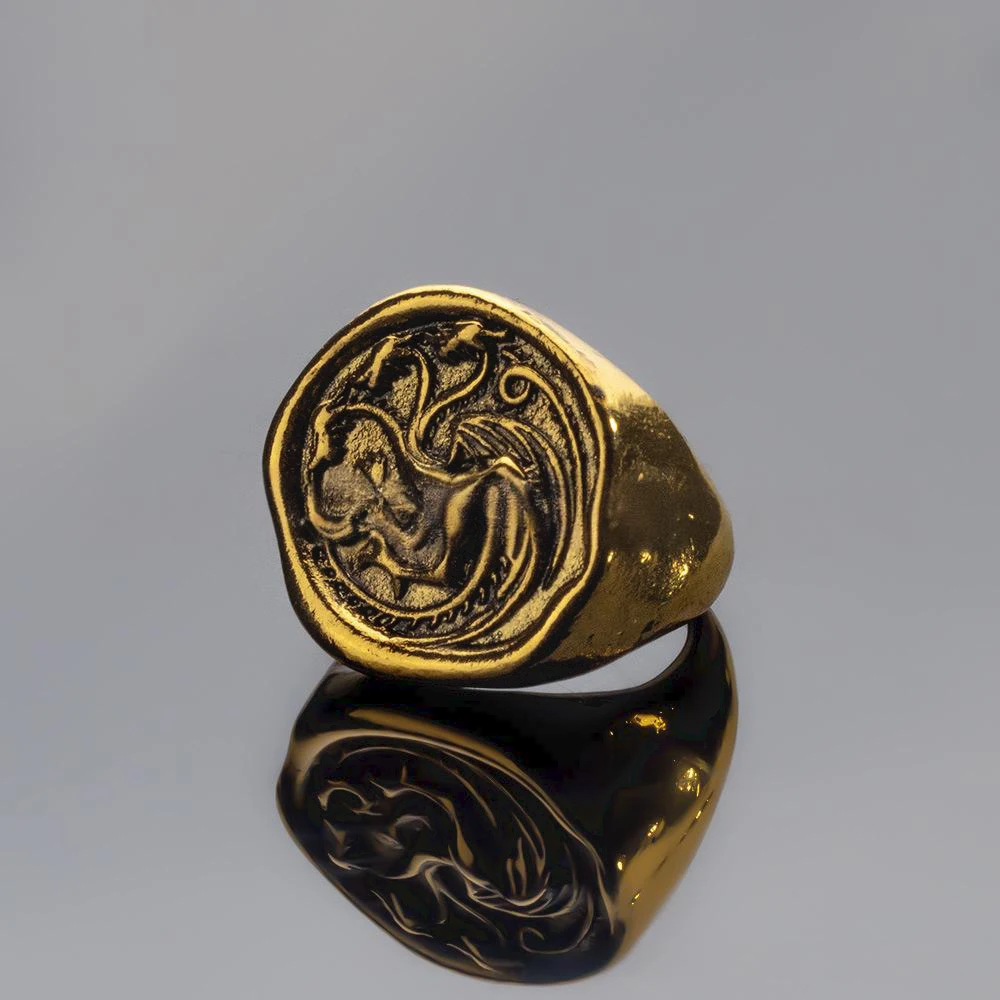 House of The Dragon Ring House of The Targaryen Crown Ring Halloween Masquerade Party Cosplay Props Accessories