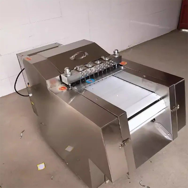 Commercial Meat Cube Cutting Machine Chicken Breast Cutting Machine   Frozen Meat Grinder for Sale Frozen Meat Cutting Machine