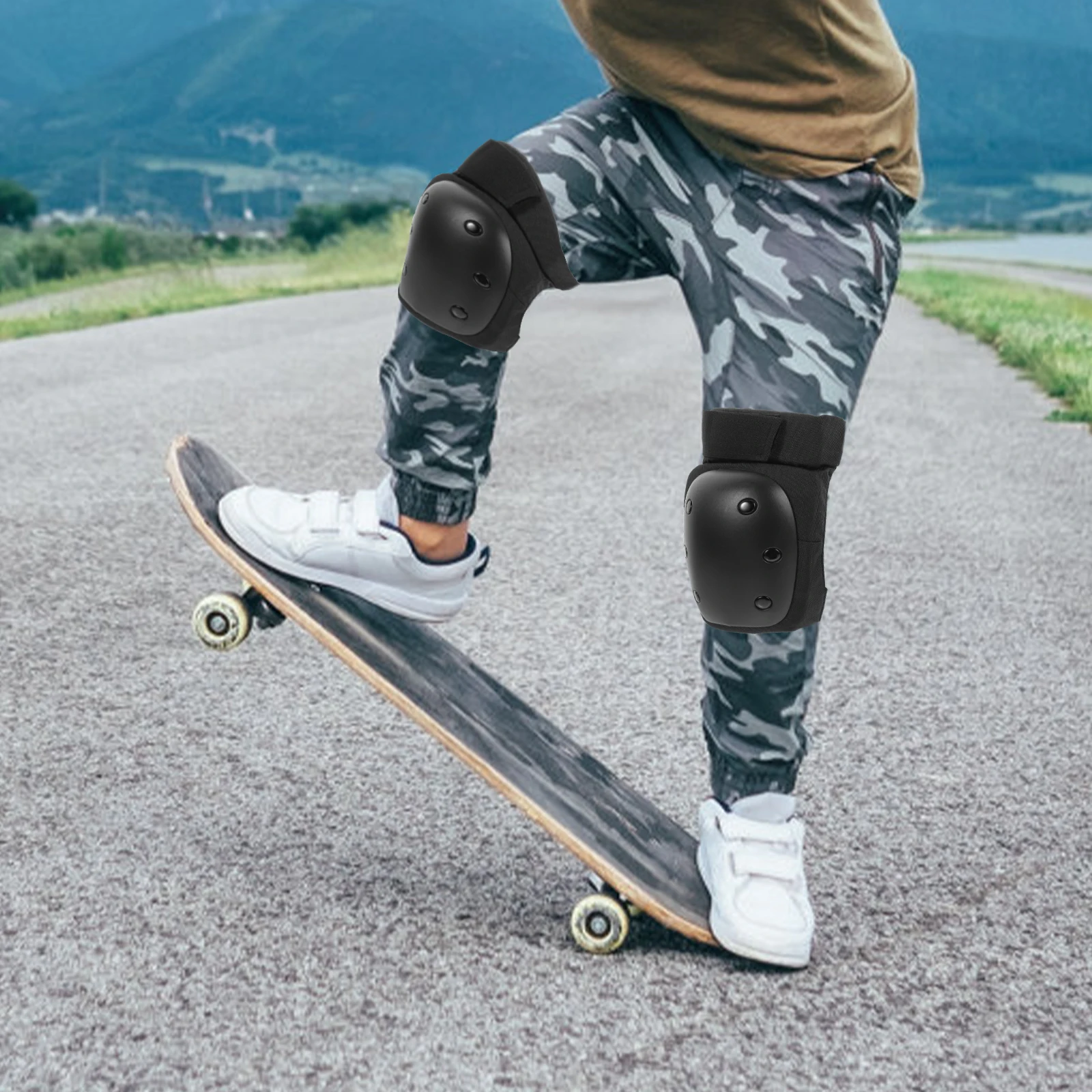 

6pcs set Children Roller Skating Protective Gear Knee Pad Elbow H Protector Sports Skateboarding EVA Foam Oxford Fabric