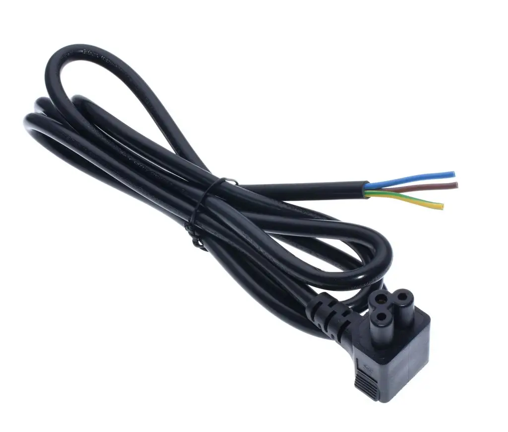 IEC 320 C5 clover leaf right angle 3 Pin Plug For Home appliances VDE Extension Power Cord,H05VV-F 3G 0.75MM 250V 10A