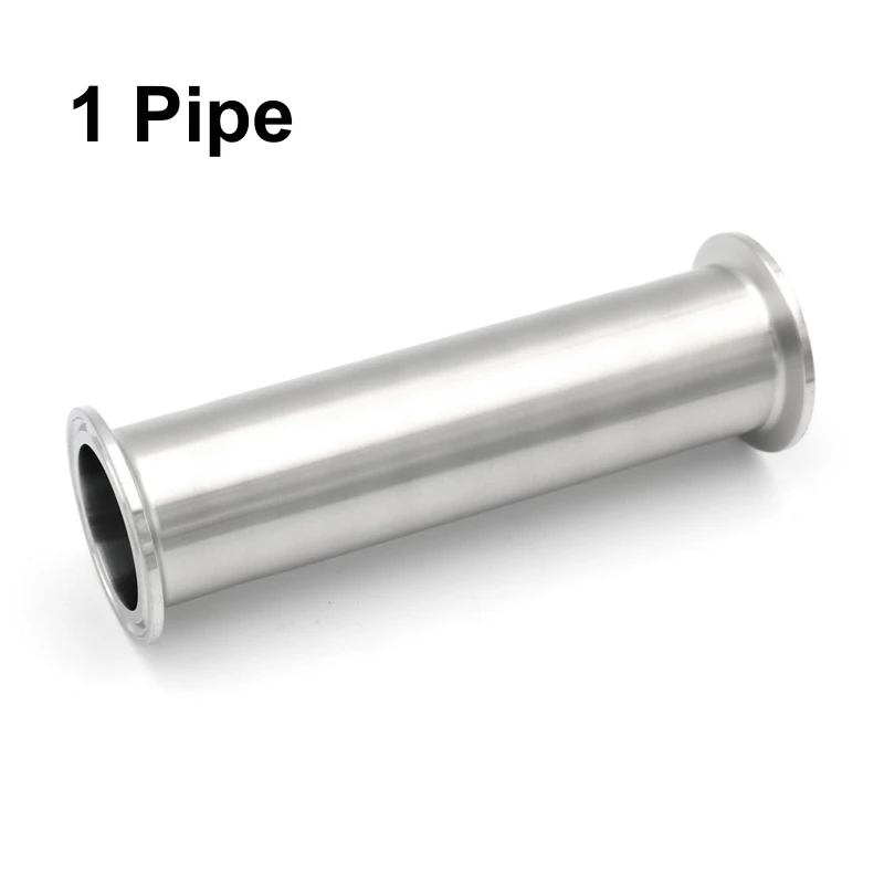 Length100/152/200/254/300mm Sanitary Stainless Steel 304 Pipe Fitting Tube OD 19/25/38/51 Homebrew Ferrule Tri Clamp 50.5 64mm