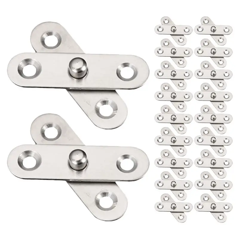 

20pcs Door Hinge Furniture Door Hinge Stainless Steel Hidden Rotatable Hinge Pivot Hinge For Cabinet Window Hardware Accessory