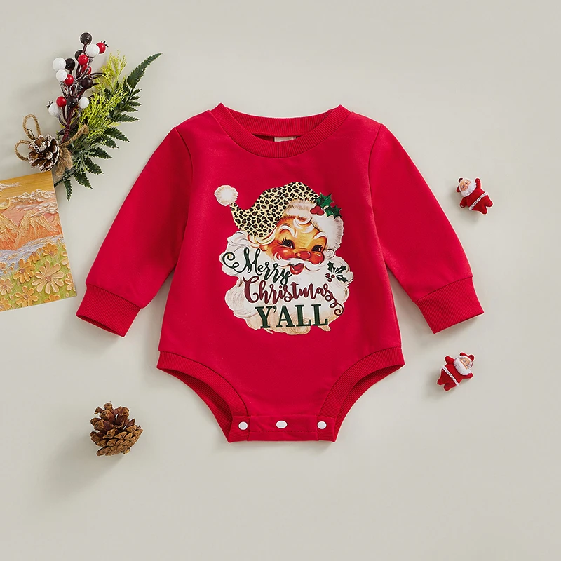 

Infant Toddler Unisex Bodysuit Cute Reindeer Patterned Winter Holiday for Newborns and Infants