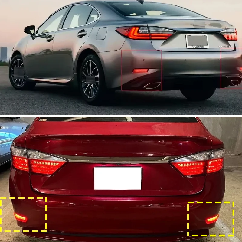 2PCS For Toyota Corolla 2014-2016 for Lexus ES250 ES350 ES300h 2013-2018 Rear Bumper Brake Stop Lamp shell housing without bulb