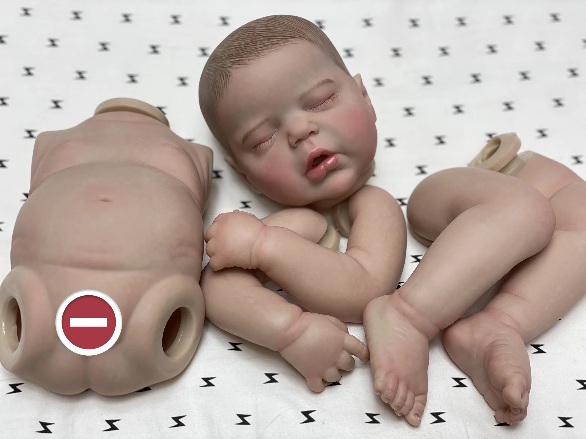 50cm Full Body Vinyl Alexis Bebe Reborn Girl 3D Painted Skin Unassembled Reborn Dolls Kits Lifelike Bebe Reborn Sin Pintar