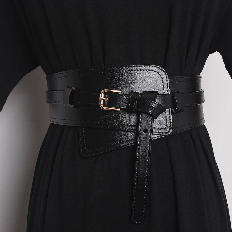 

Ceinture Female Belt Luxury Brand Woman Belt Wide Belts For Women Leather Belt Corset Belt Women Mode Vintage, Dames De Luxe