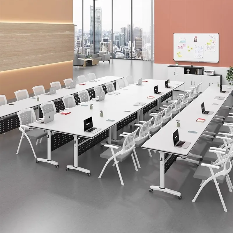 Movable splicing multi-functional office monitor strip double desk