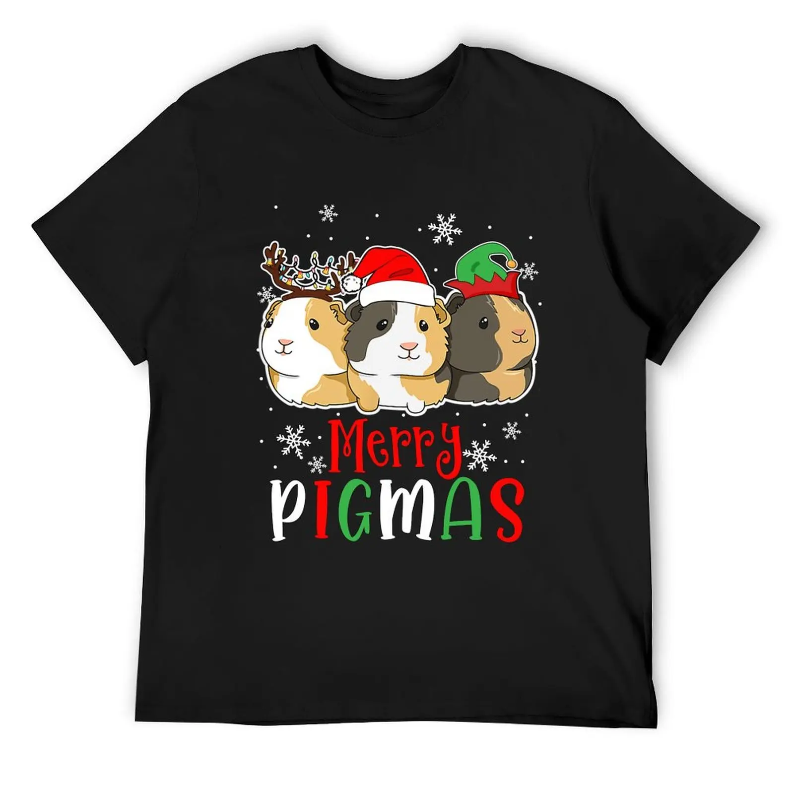 Merry Pigmas Guinea Pig Ugly Sweater Christmas Kids Girls T-Shirt street wear cotton graphic tees oversized t shirts for men