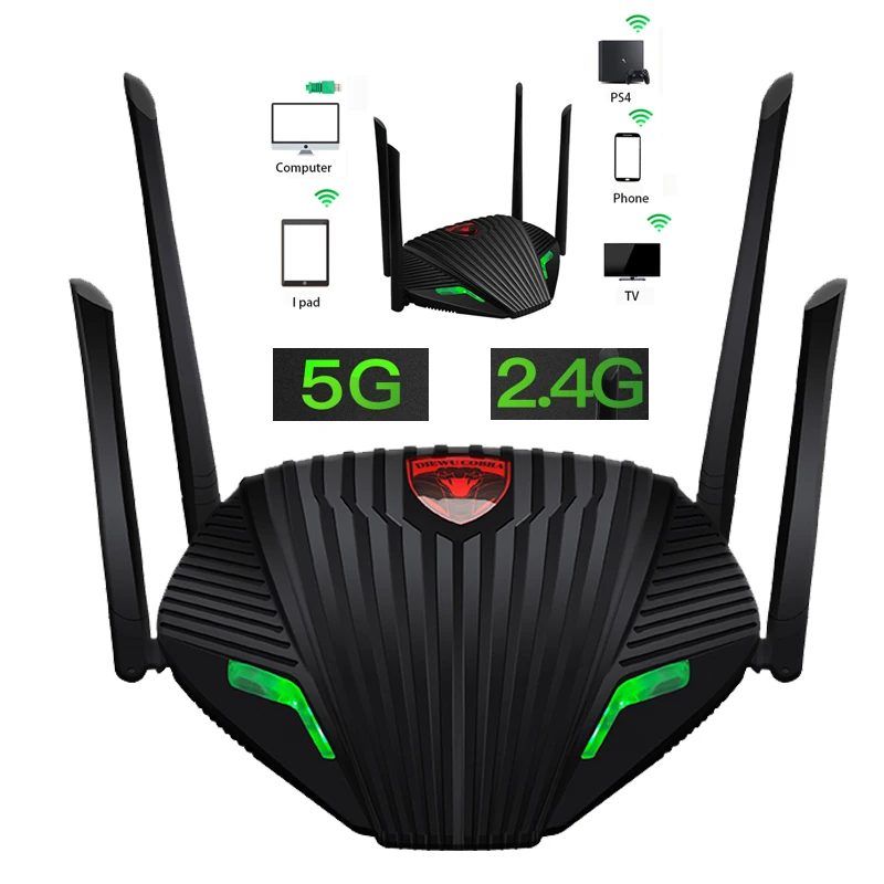 

Удлинитель Wi-Fi, беспроводной повторитель сигнала, двухдиапазонный беспроводной маршрутизатор 2,4G 5G, Wi-Fi гигабитный усилитель Wi-Fi, внешняя антенна 1200 Мбит/с