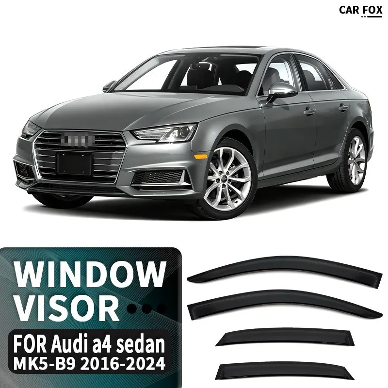 

Подходит для Audi A4 седан: дефлекторы окон и спойлеры от дождя.