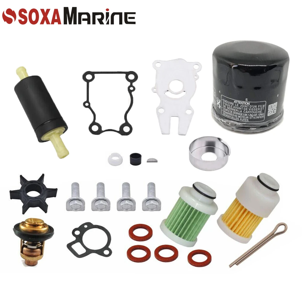 

Outboard Maintenance Kit Yamaha F50H F 60A 60C 60F w/ Thermostat Oil Fuel Filter