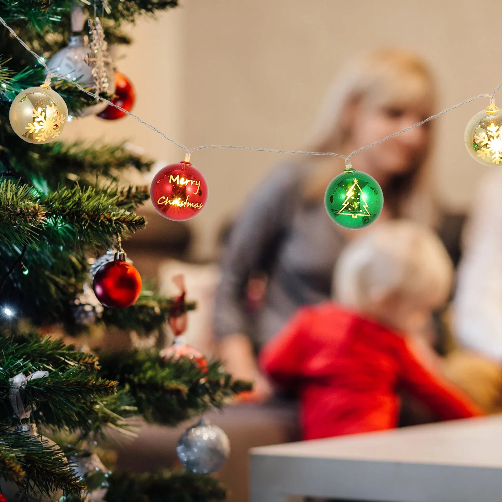 1 قطعة عيد الميلاد الكرة سلسلة مصباح ملون الإبداعية مهرجان مصباح ديكور عيد الميلاد ضوء حلية معلقة إضاءة الحفلات #1