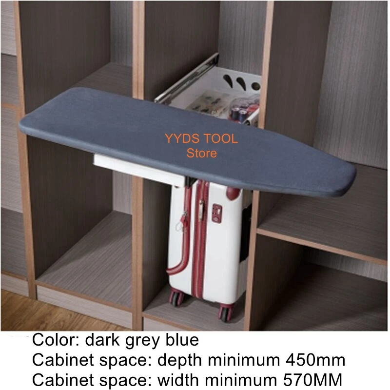 Closet Sliding Folding Ironing Board Cloakroom Hidden Ironing Board Damping Retractable Ironing Pad Board