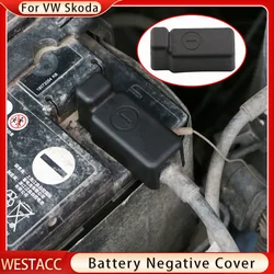 ABS Car Battery Negative Power Cover for Volkswagen VW Polo Jetta for Skoda Fabia Rapid Battery Protection Covers Accessories