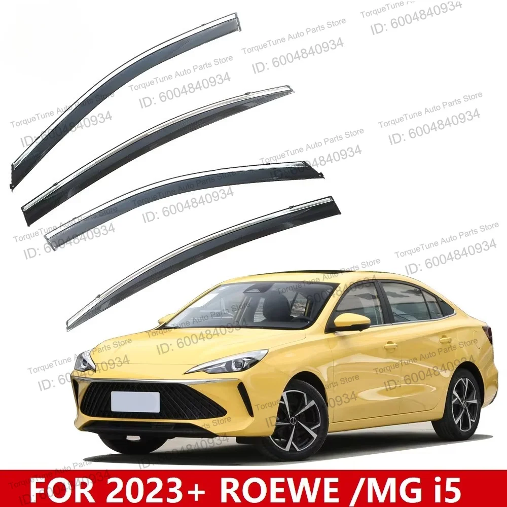 Premium Injection PC Window Visor Wind Deflector Fit For MG ROEWE I5 2023+ Waterproof Sunproof Side Door Rain Guard