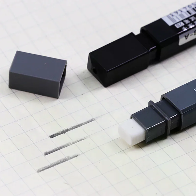 Thick Flat Head Mechanical Pencil Drawing 2B with Refills Pencil Office Supplies Writing Automatic Office School Supplies